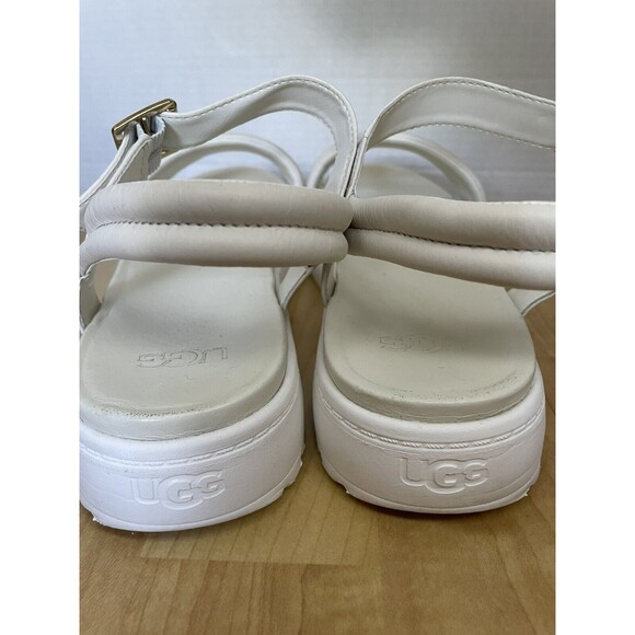 UGG Women’s Zayne Ankle Strap Sandals Size 11 White - Picture 3 of 10